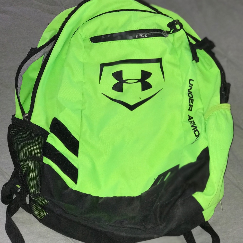 lime green baseball backpack
